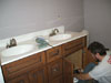 vanity top and faucets